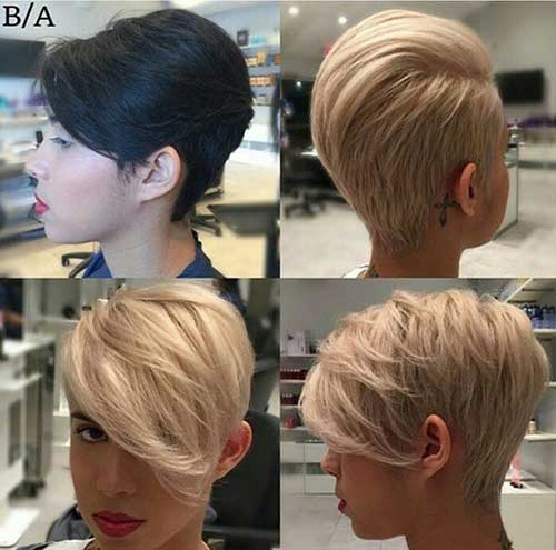 Brown Long Pixie Hairstyles