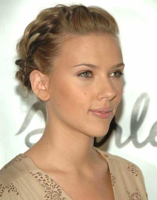 Side Braided Wedding Guest Updos for Short Hair