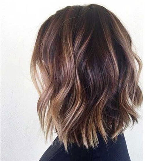 Wavy Short Haircuts with Highlights