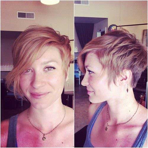 Asymmetrical Blonde Pixie Haircuts