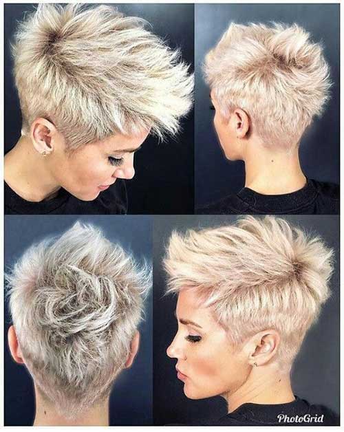 Blonde Pixie Mohawk Haircuts