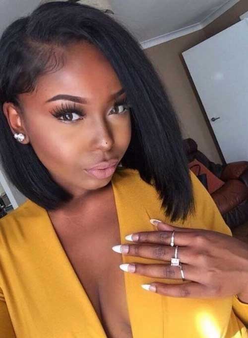Short Side Part Haircuts for Black Ladies
