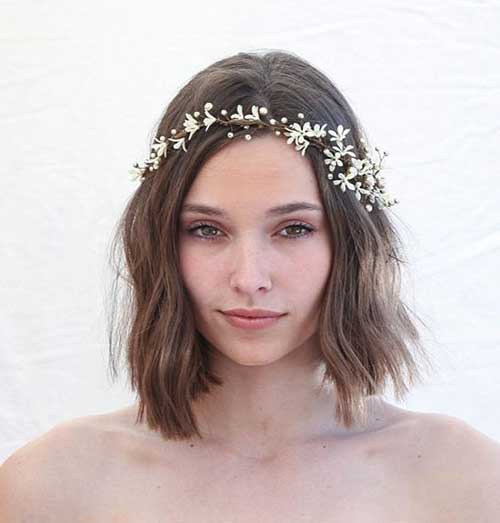 Short Bridal Flower Hairstyles