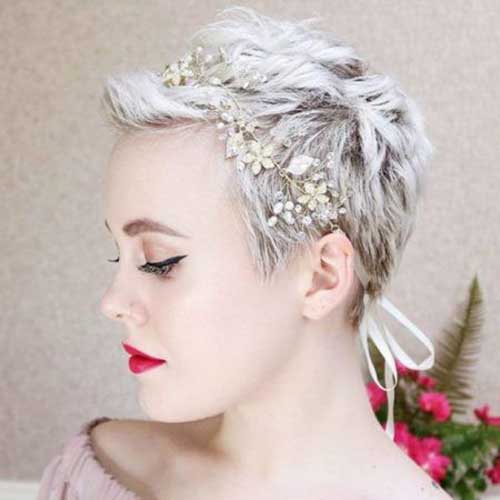 Short Bridal Pixie Hairstyles