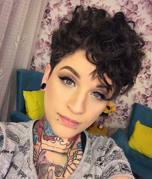 Curly Brown Pixie Hairstyles-18