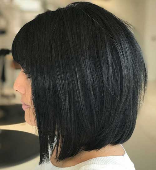 Straight Short Hairstyles with Bangs-17