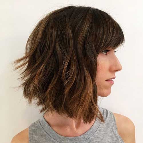 Shoulder Length Bob Haircuts for Thick Hair