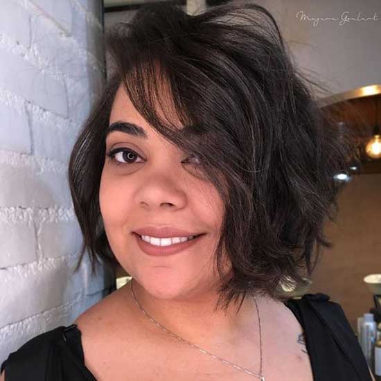 Short Messy Hairstyles for Fat Girls-18