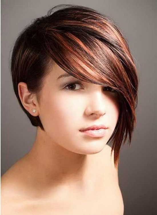Short Bangs Hairstyles for Fat Girls-25