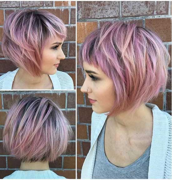 Pink Bob Hairstyles for Thin Hair