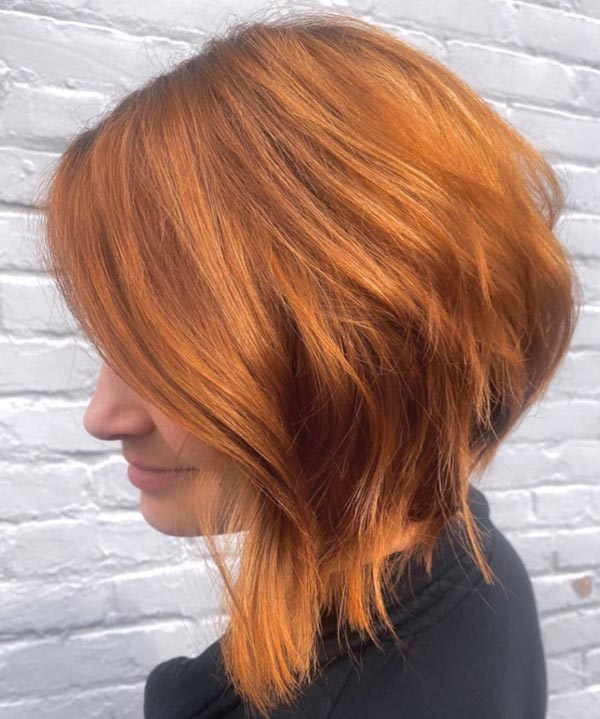 Inverted Copper Bob Haircuts